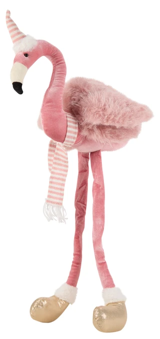 Thumbnail 2: Magical Season 30 in Christmas Flamingo in Santa Hat & Scarf Decor 