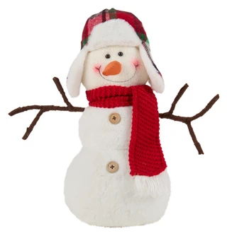 Thumbnail 1: Magical Season 16 in Plush Snowman with Hat & Scarf Decor 