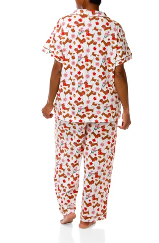 Thumbnail 2: Haute Dreamz Women's Plus 2 Pc Pajama Pants Set 