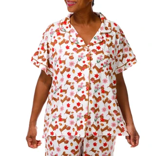 Thumbnail 3: Haute Dreamz Women's Plus 2 Pc Pajama Pants Set 