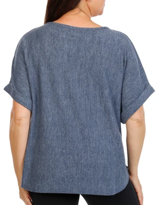 Thumbnail 2: MAX STUDIO Women's Plus Short Sleeve Rib Top 