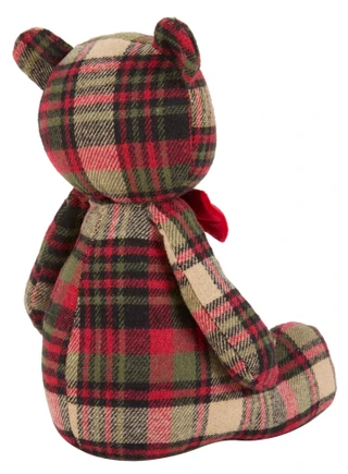 Thumbnail 2: Magical Season 11 in Christmas Plaid Teddy Bear with Bow Tie Decor 