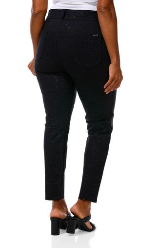 Thumbnail 2: SEVEN7 Women's Plus Sparkly High Rise Skinny Pants  