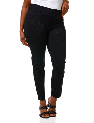 Thumbnail 1: SEVEN7 Women's Plus Sparkly High Rise Skinny Pants  