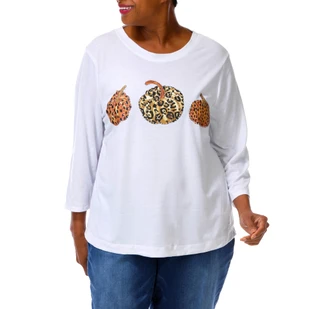 Thumbnail 1: Magical Season Women's Plus Pumpkin Top  