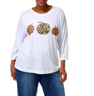 Thumbnail 4: Magical Season Women's Plus Pumpkin Top  