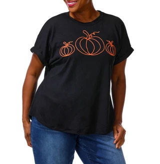 Thumbnail 1: Magical Season Women's Plus Pumpkin Top  