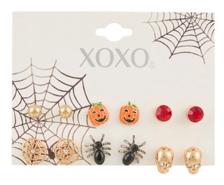 Thumbnail 1: XOXO 6 Pr Halloween Themed Stud Earrings Set 