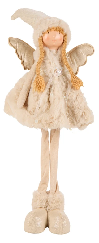 Thumbnail 1: Magical Season 25 in Christmas Angel in Plush Dress & Santa Hat Decor 