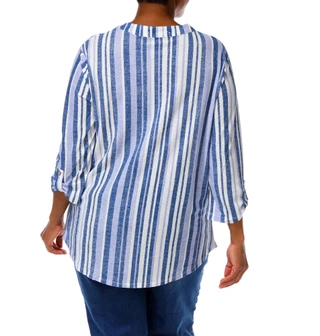Thumbnail 2: Joie De Vivre Women's Plus Quarter Button Top  