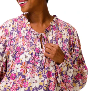 Thumbnail 3: Hayden LA Women's Plus Long Sleeve Tie Front Blouse 