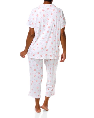 Thumbnail 2: Laura Ashley Women's Plus 2 Pc Pajama Pants Set 