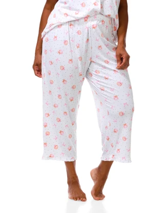 Thumbnail 4: Laura Ashley Women's Plus 2 Pc Pajama Pants Set 