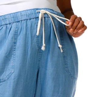 Thumbnail 2: Workshop Republic Clothing Women's Plus Tencel Tie Waist Pants 