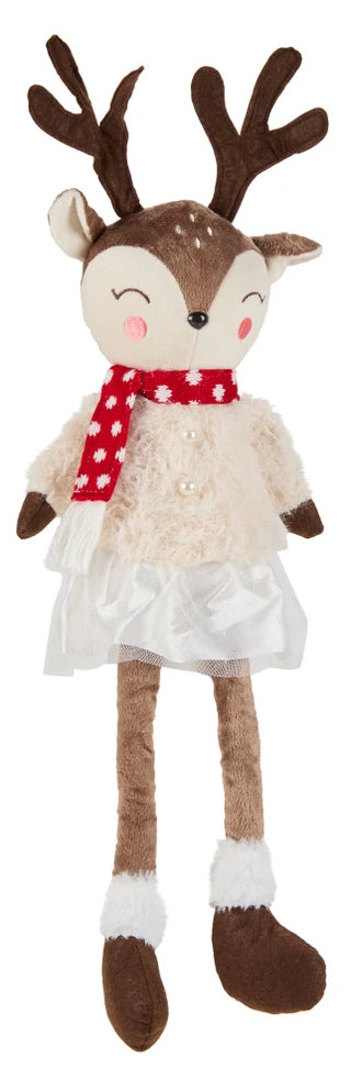 Thumbnail 1: Magical Season 27 in Christmas Reindeer in Sweater with Scarf Decor 