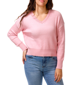 Thumbnail 1: No Comment Juniors V-Neck Pullover Sweater 