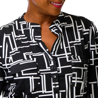 Thumbnail 5: Cocomo Women's Plus 3/4 Sleeve Front Pleat Top 