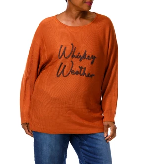 Thumbnail 3: ADRIENNE VITTADINI Women's Plus Whiskey Weather Knit Top 