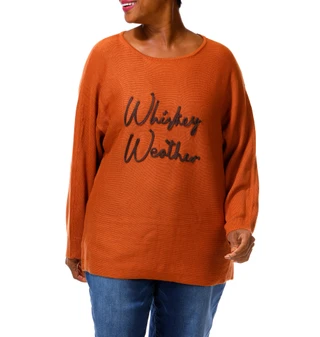 Thumbnail 1: ADRIENNE VITTADINI Women's Plus Whiskey Weather Knit Top 