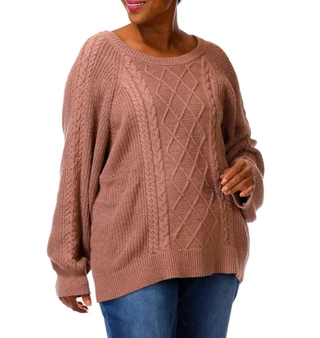 Thumbnail 1: Sanctuary Women's Plus Cable Knit Sweater  