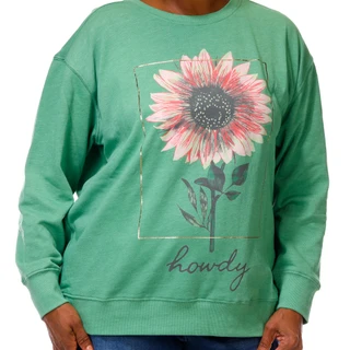 Thumbnail 2: Anneliese Women's Plus Sunflower Sweatshirt  