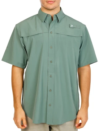 Thumbnail 1: REEL LEGENDS Men's UPF 50 Button Down Shirt 