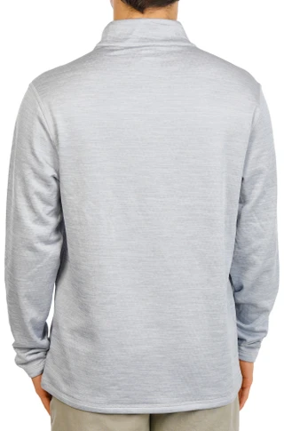 Thumbnail 2: REEL LEGENDS Men's Honeycomb Heather Long Sleeve Pullover w/ Quarter Zip 