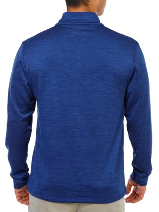 Thumbnail 3: REEL LEGENDS Men's Honeycomb Heather Long Sleeve Pullover w/ Quarter Zip 