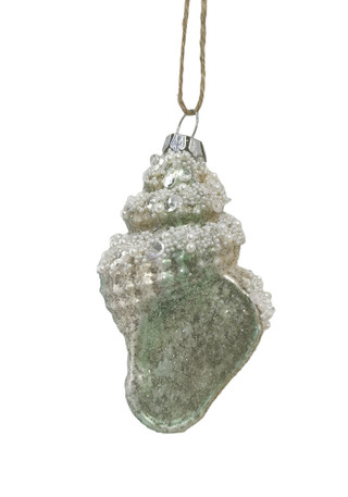 Thumbnail 1: Magical Season Green Shell Glass Ornament 