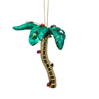 Thumbnail 1: Magical Season Palm Tree with Bulb Garland Ornament 