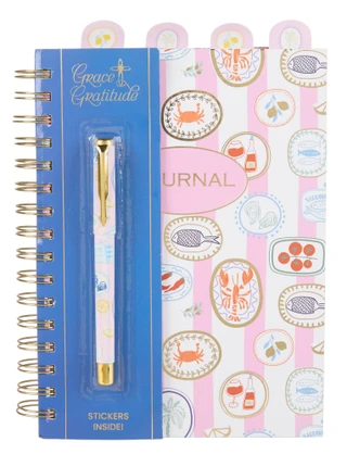 Thumbnail 1: Grace Gratitude Spiral Journal with Pen  