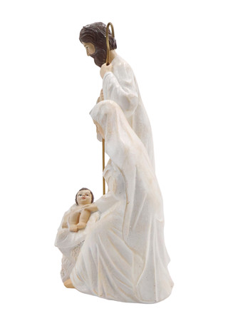 Thumbnail 3: Magical Season 12" White & Gold Nativity Scene 