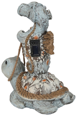 Thumbnail 2: Fancy That 18 In Solar Stacked Turtle Seahorse Figurine 