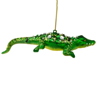 Thumbnail 1: Magical Season Glass Crocodile Ornament 