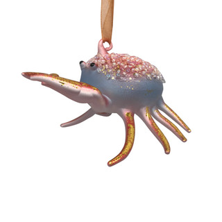 Thumbnail 1: Magical Season Glass Crab with Beads Ornament 
