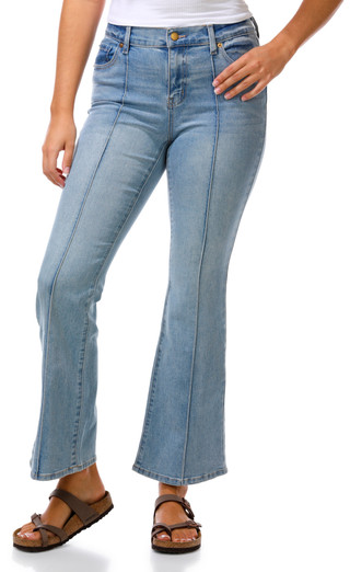 Thumbnail 1: BLUE REVIVAL Juniors Seamed Front Flare Jeans 