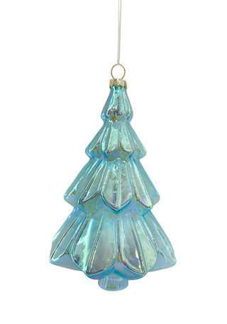Thumbnail 1: Magical Season Blue Tree Glass Ornament 