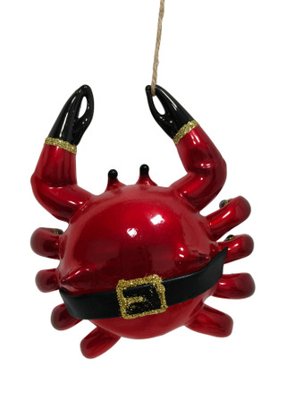 Thumbnail 1: Magical Season Santa Crab Glass Ornament 