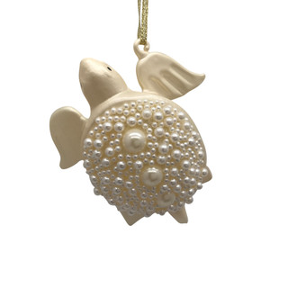 Thumbnail 1: Magical Season Glass Turtle with Pearls Ornament 
