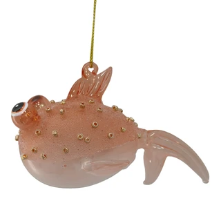 Thumbnail 2: Magical Season Pink Bubble Fish Glass Ornament 