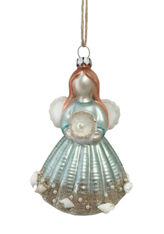 Thumbnail 1: Magical Season Blue Angel Glass Ornament 