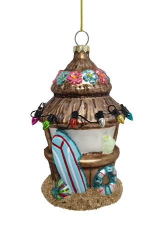 Thumbnail 1: Magical Season Blue Beach Pail Glass Ornament 