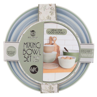Thumbnail 1: GOURMET KITCHEN 4 Pc Mixing Bowl Set w/ Lids  