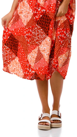 Thumbnail 2: Hurley Juniors Patchwork Floral Midi Dress 
