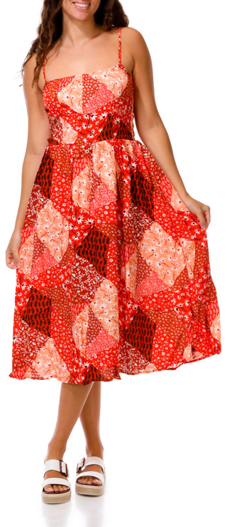 Thumbnail 1: Hurley Juniors Patchwork Floral Midi Dress 