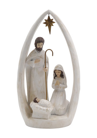 Thumbnail 1: Magical Season 14" White Holy Family Figurine 