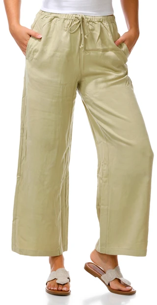 Thumbnail 1: BILLABONG Juniors Solid Drawstring Wide Leg Pants 