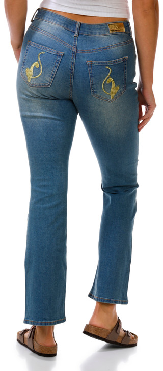 Thumbnail 1: Baby Phat Juniors Mid Rise Bootcut Jeans  