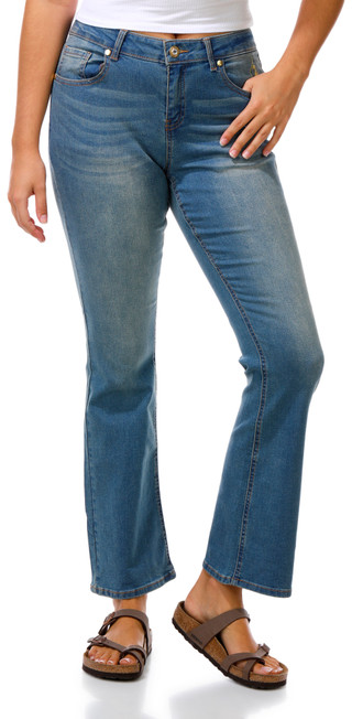 Thumbnail 3: Baby Phat Juniors Mid Rise Bootcut Jeans  