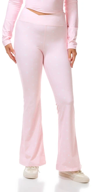 Thumbnail 1: Happy Camp3r Juniors Active Snow Angel High-Rise Flare Leggings 